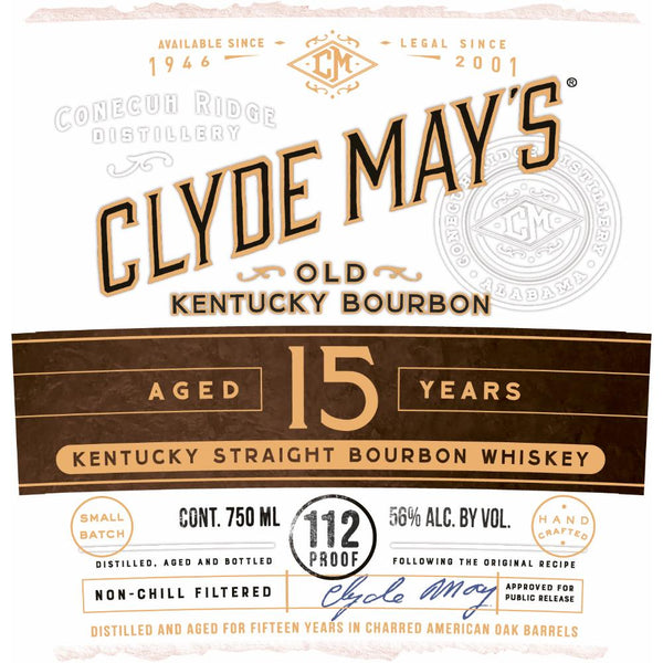 Clyde May's Small Batch 15 Year Old Bourbon