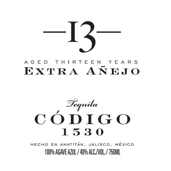 Codigo 1530 13 Year Old Extra Anejo Cognac Cask Finish