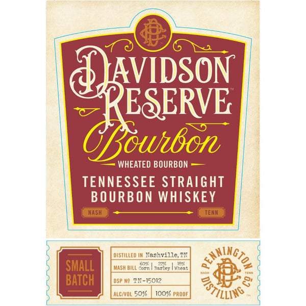 Davidson Reserve Wheated Tennessee Straight Bourbon