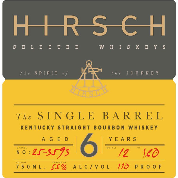 Hirsch The Single Barrel 6 Year Old Bourbon