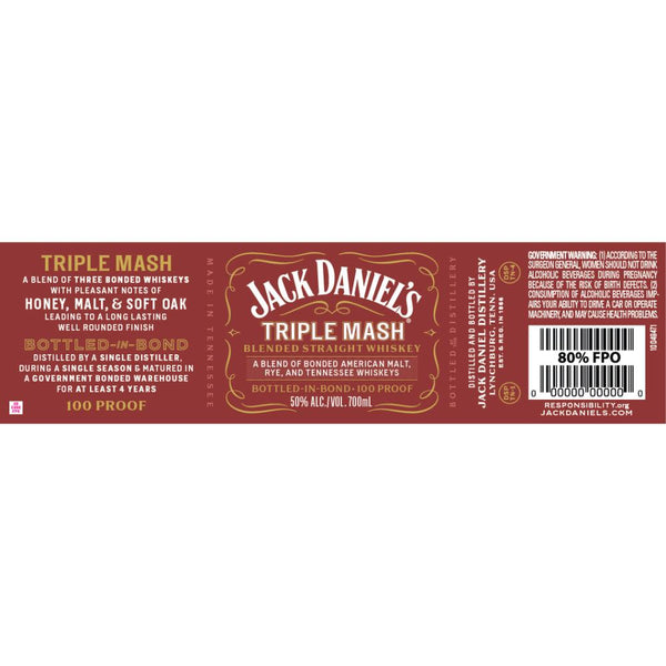 Jack Daniel’s Triple Mash Bottled in Bond Blended Straight Whiskey