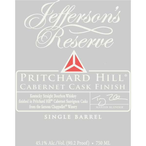 Jefferson's Pritchard Hill Cabernet Cask Finished Single Barrel