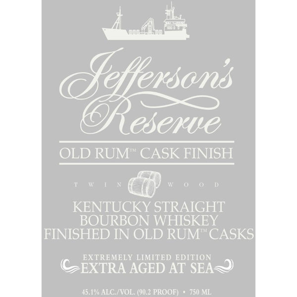 Jefferson's Reserve Old Rum Cask Finish Extra Aged At Sea