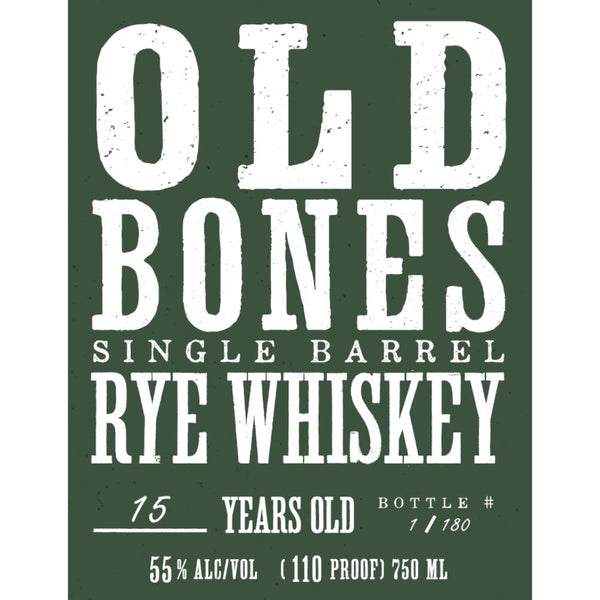 Old Bones 15 Year Single Barrel Rye