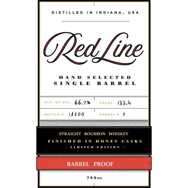 Red Line Single Barrel Bourbon Finished In Honey Casks