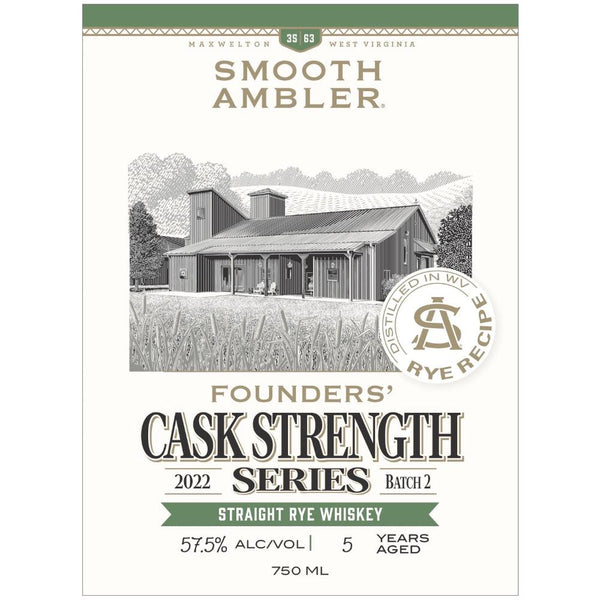 Smooth Ambler Founders Cask Strength Series Rye Batch 2