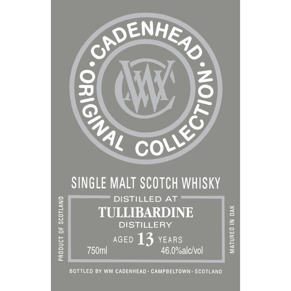 WM Cadenhead Original Collection 13 Year Old Tullibardine Distillery