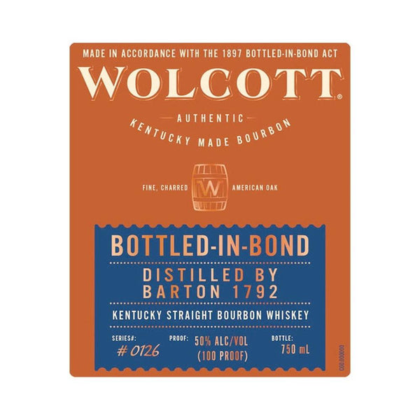 Wolcott Bottled In Bond Bourbon