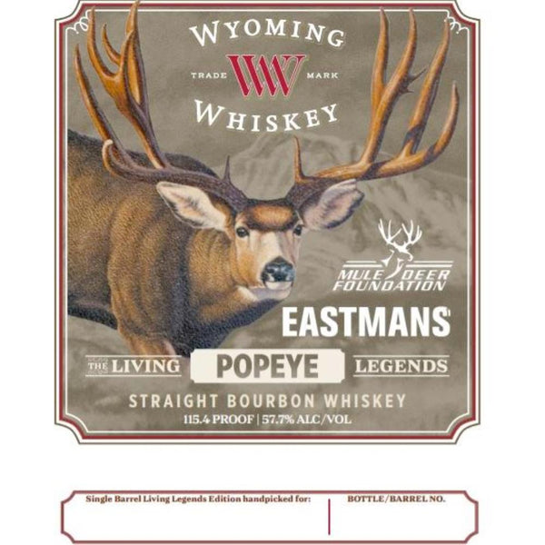 Wyoming Whiskey Popeye Straight Bourbon