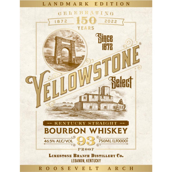 Yellowstone Select Landmark Edition Bourbon Roosevelt Arch